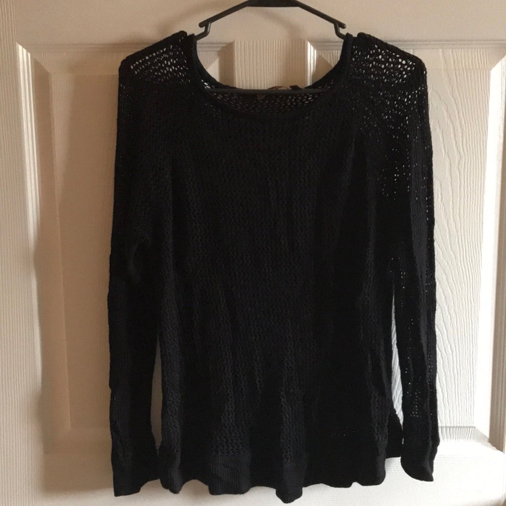 Mesh sheer raglan long sleeve top